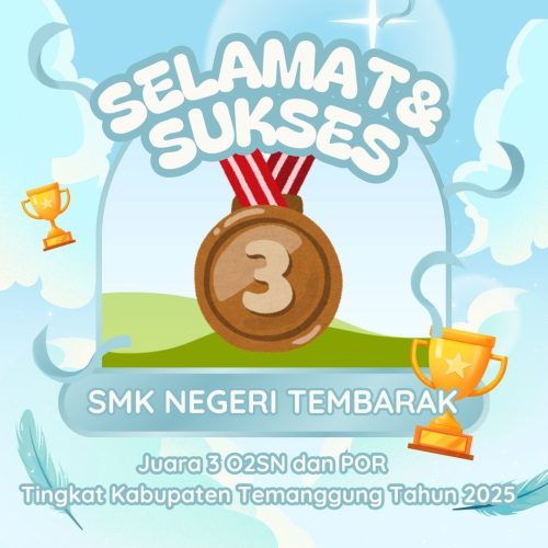 SMK Negeri Tembarak Juara 3 O2SN dan POR Tahun 2025